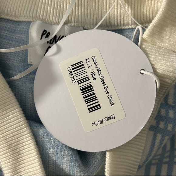 NWT Princess Polly Carano Blue Check Strapless Mini Dress - Picture 5 of 7